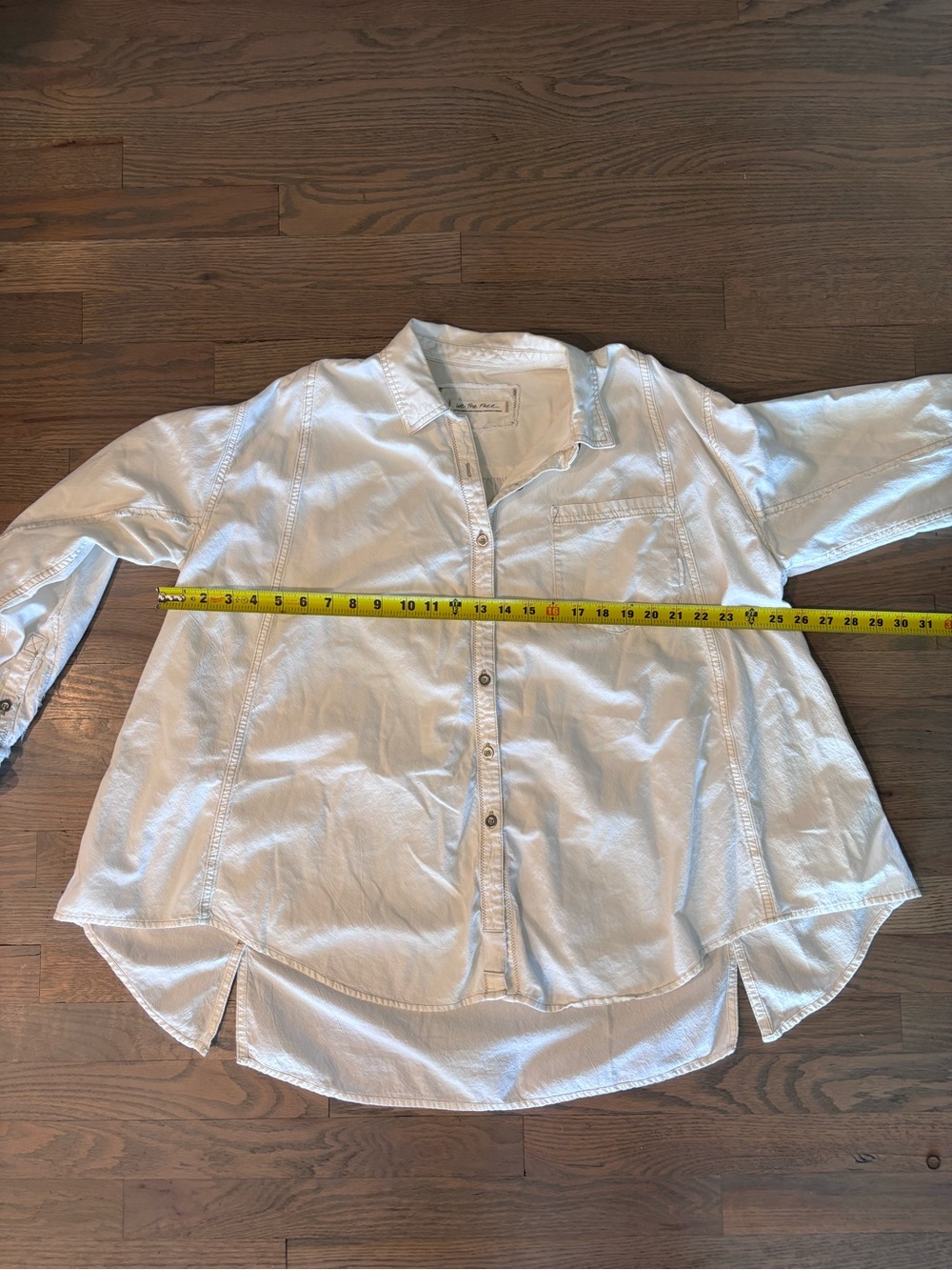 Free People Oversized Oxford Dreams Cotton Button-Up Shirt Size XS - Picture 8 of 9